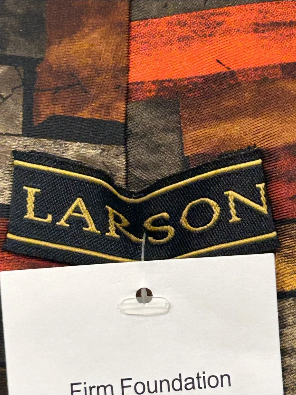 Larson Firm Foundation Men’s Scripture Men's Tie Silk Bible Books Christian‎ 56”